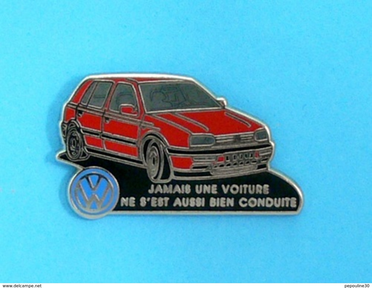 1 PIN'S //   ** VOLKSWAGEN / GOLF ** . (Decat Paris) - Volkswagen