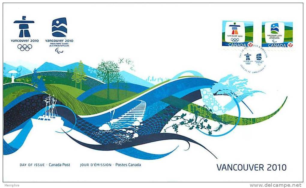 2010  Vancouver Winter Olympics  Mascots And Symbols Sc 2305a-b - 2001-2010