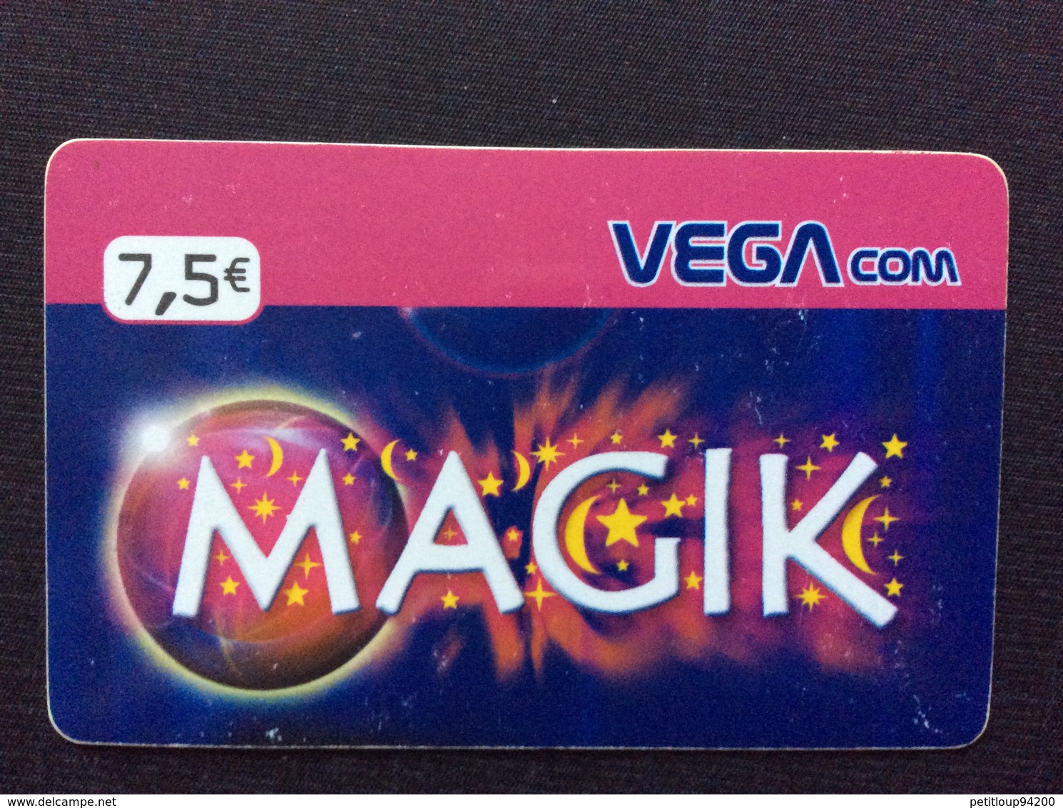 CARTE PRÉPAYÉE   VEGA Com  *7,5€  Magik  1373 - Autres & Non Classés