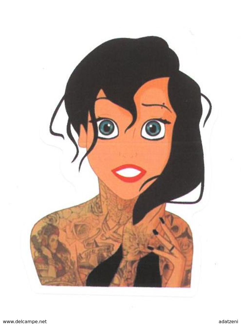 Adesivo Calcomania Sticker Tatoo Tatuaggio Sexy Beauty Donna  Dimensioni Cm 7x5 Circa Forma Segue Silhouette Figura - Altri & Non Classificati