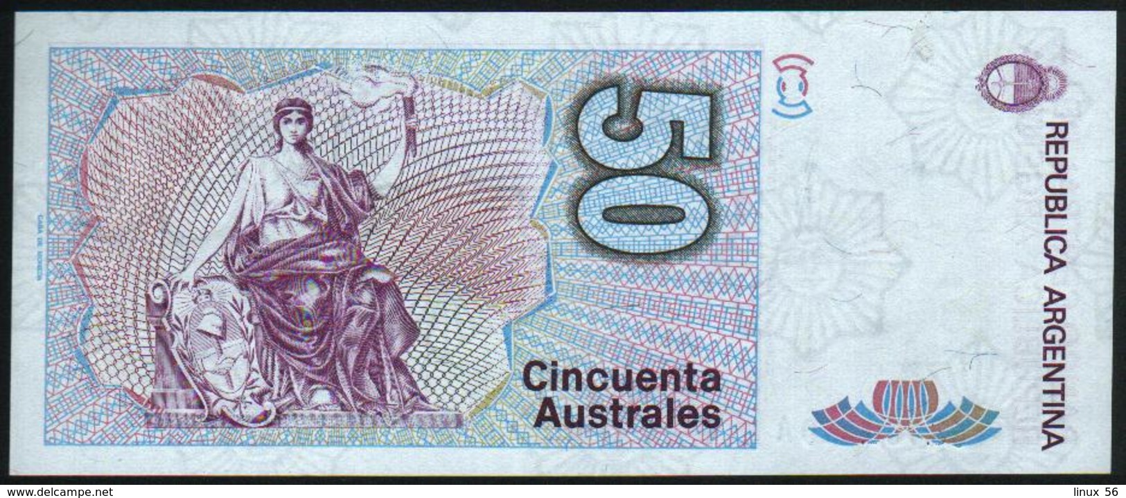 ARGENTINA - 50 Australes Nd.(1986-1989) UNC P.326 B(2) - Argentinië