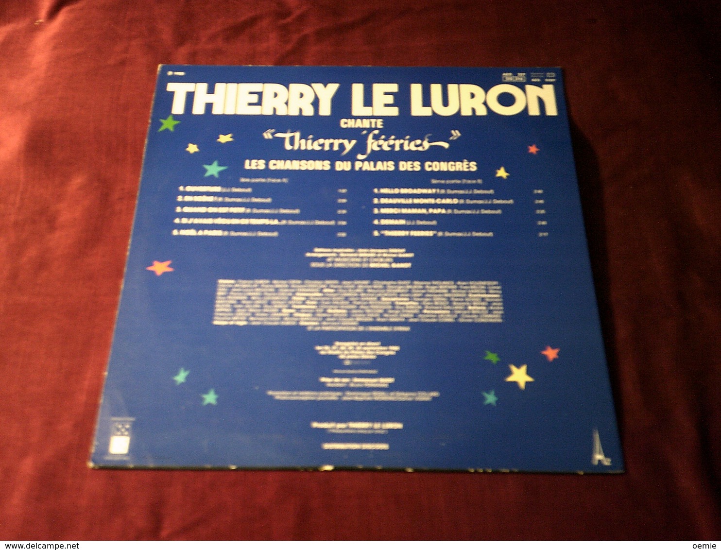 THIERRY LE LURON  ° CHANTE  THIERRY FEERIES  LES CHANSONS DU PALAIS DES CONGRES - Humor, Cabaret