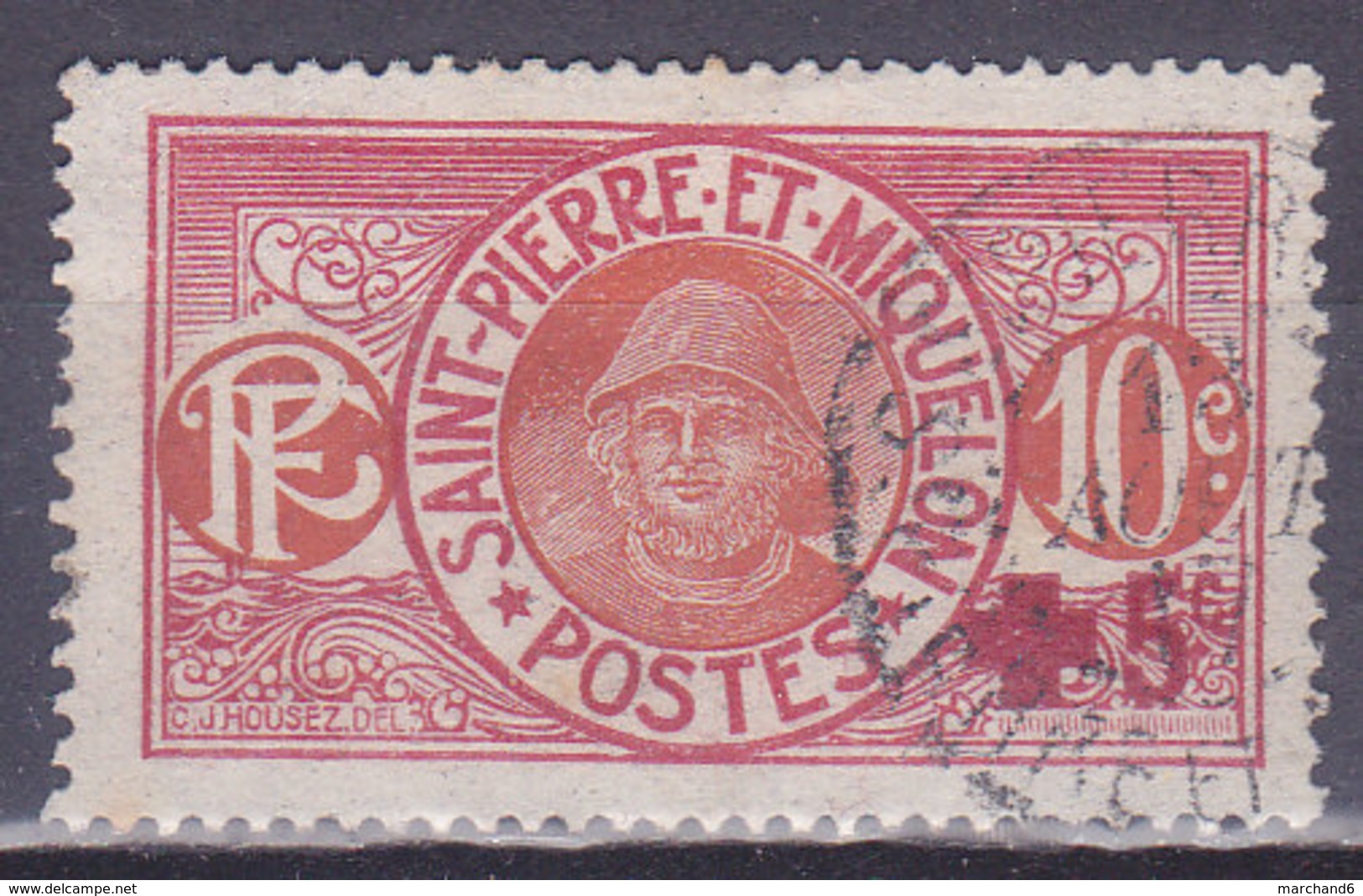 Saint Pierre Et Miquelon Au Pofit De La Croix Rouge Surchargés  N°105  Oblitéré - Used Stamps