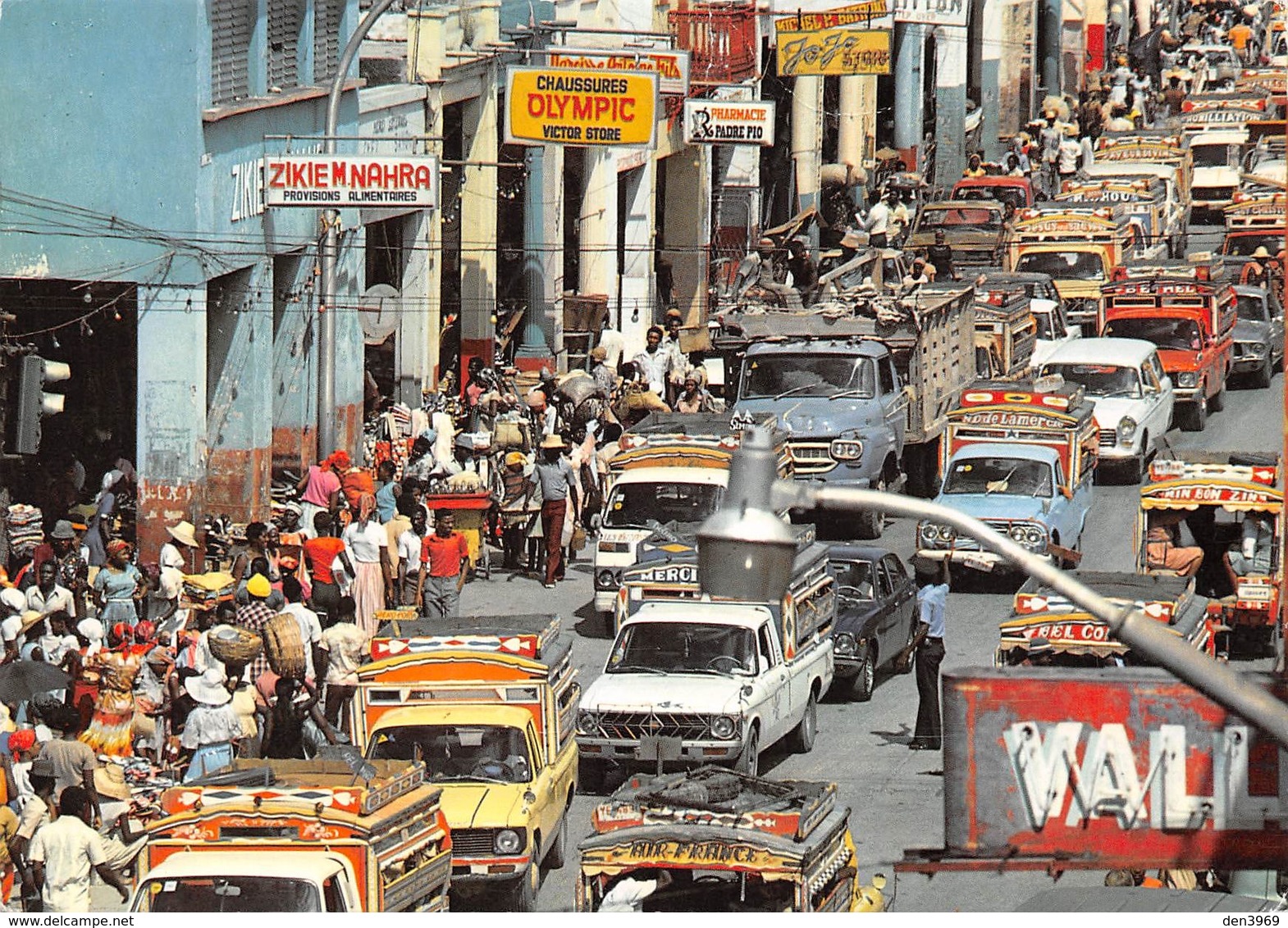 Haïti - PORT-au-PRINCE - Rush Hour - Automobiles - Camions - Chaussures Olympic - Zikie M. Nahra - Timbre - Haïti