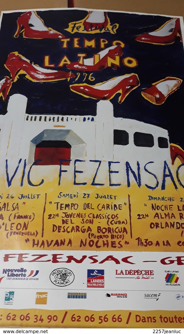 Affiche - Tempo Latino à Vic Fezensac En 1996. - Affiches