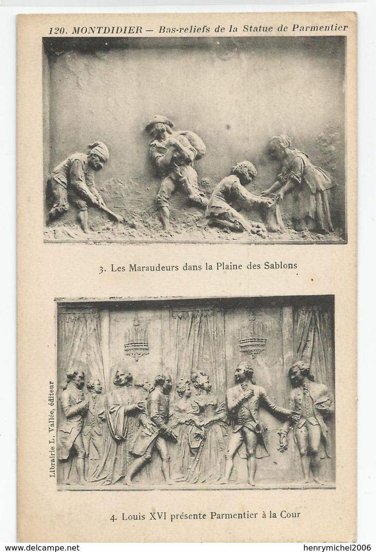 80 Somme - Montdidier Bas Relief De La Statue De Parmentier , Les Maraudeurs Et Louis Xvi - Montdidier