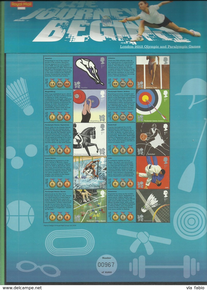 Great Britain Olympic Games 2012 Business Smilers Sheet - Smilers Sheets