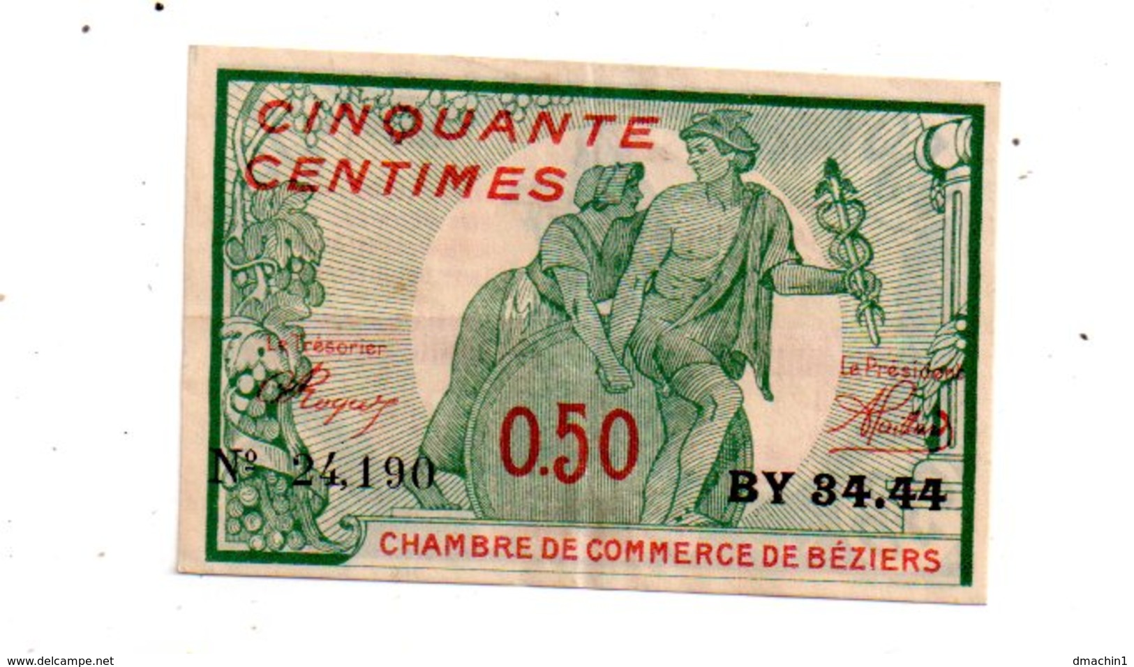 Béziers -cinquante Centimes-voir état - Chamber Of Commerce