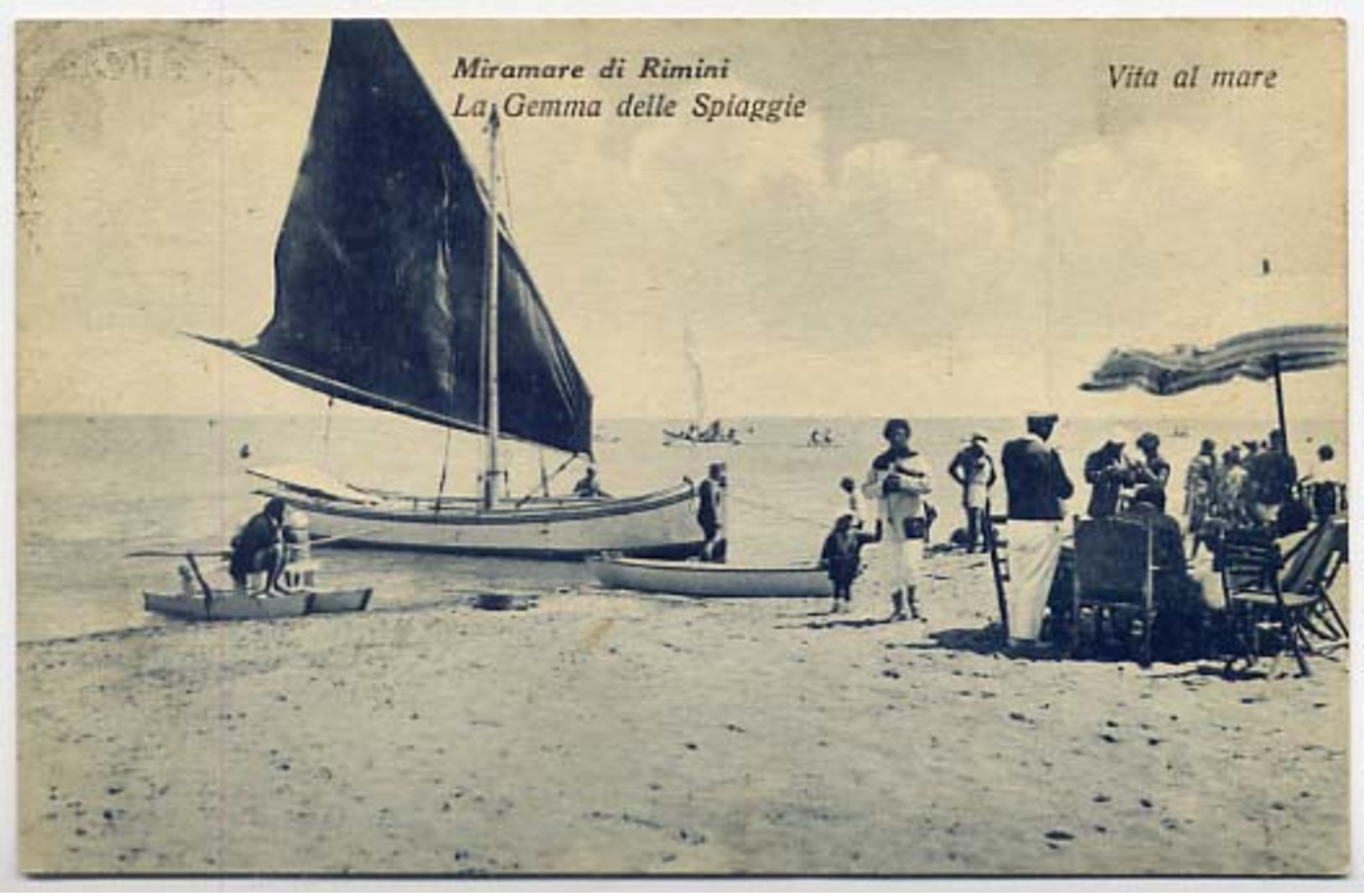 RIMINI-MIRAMARE DI RIMINI VITA AL MARE-VIAGGIATA1930 PER LA CEKOSLOVAKKIA - Rimini