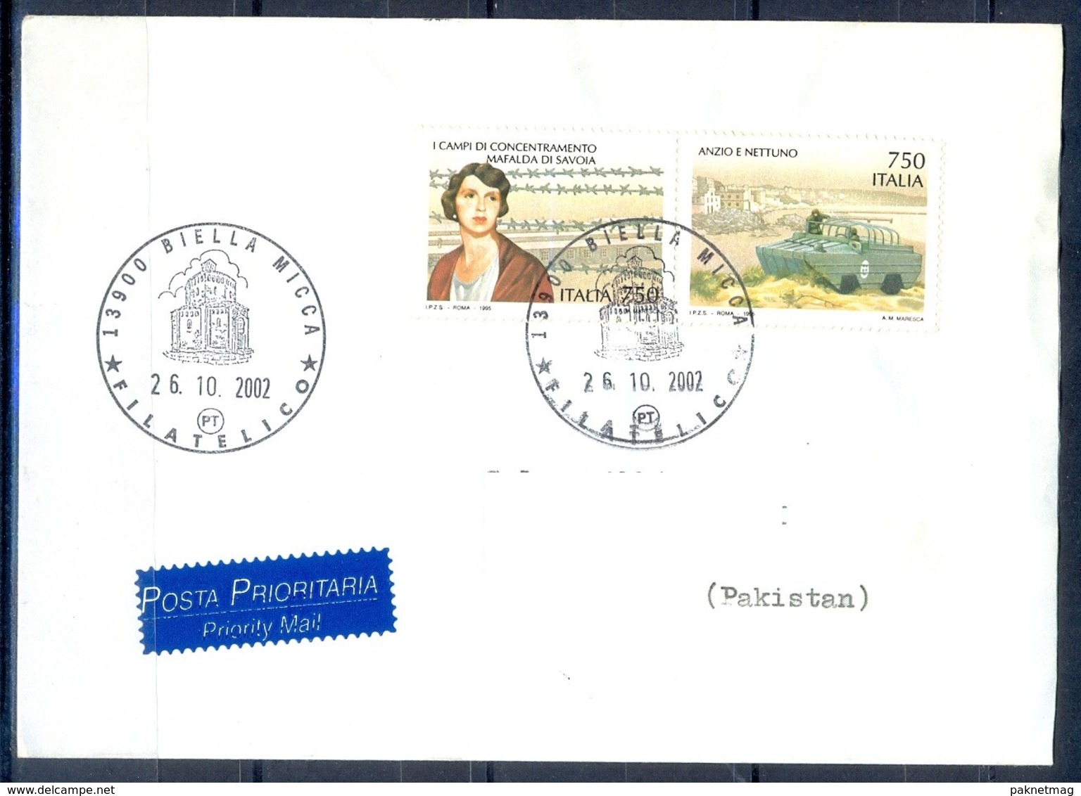K506- Postal Used Cover. Posted  From Italia Italy To Pakistan. Car. Transport. - Unclassified