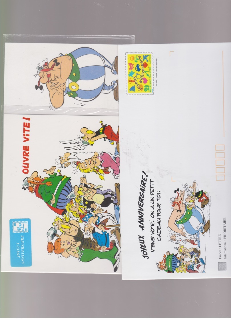 FRANCE 1 Enveloppe PAP Prêt à Poster N°YT 3046 Avec Carte Sous Blister- 1997 - Joyeux Anniversaire Asterix Obelix - Listos A Ser Enviados: Otros (1995-...)