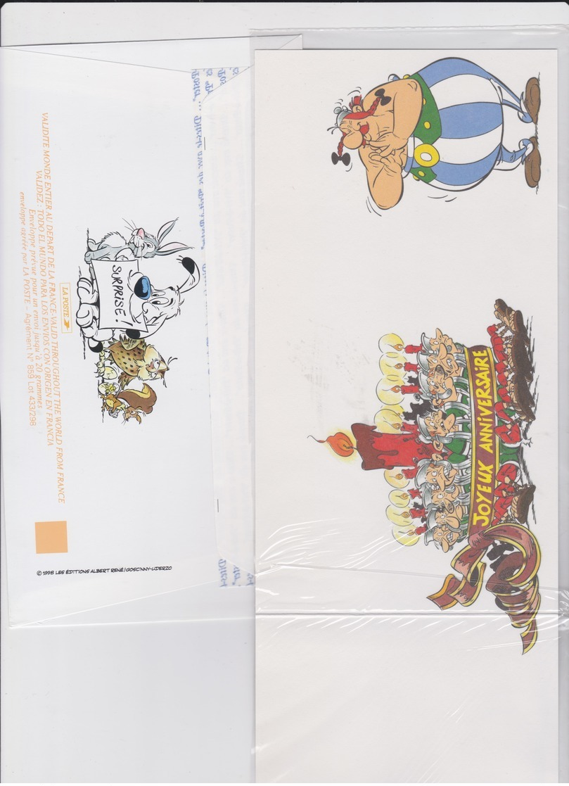 FRANCE 1 Enveloppe PAP Prêt à Poster N°YT 3046 Avec Carte Sous Blister- 1997 - Joyeux Anniversaire Asterix Obelix - Listos A Ser Enviados: Otros (1995-...)