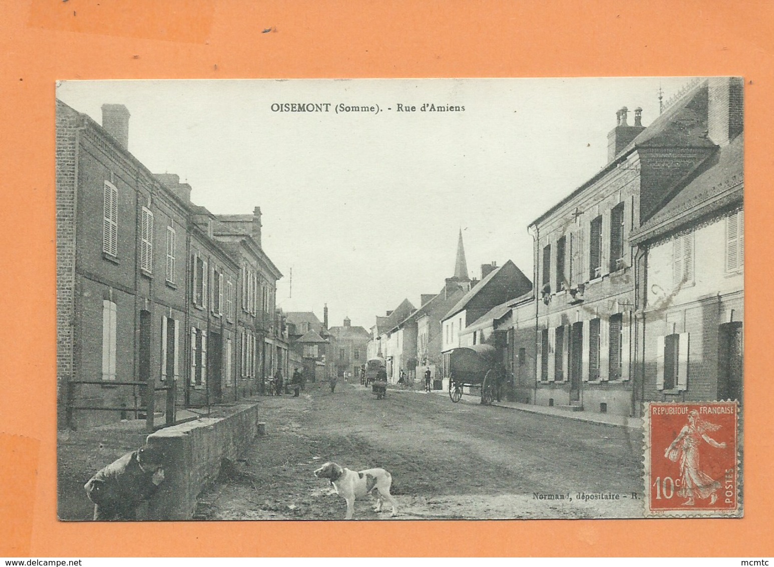 CPA  - Oisemont  -(Somme ) - Rue D'Amiens - Oisemont