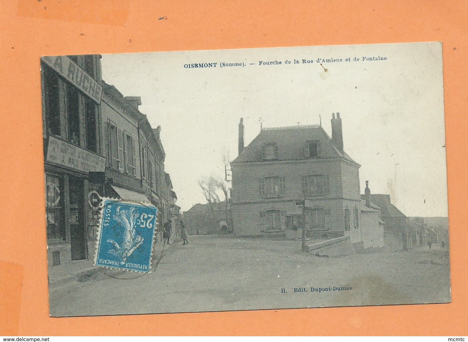 CPA  - Oisemont  -(Somme ) - Fourche De La Rue D'Amiens Et De Fontaine - Oisemont