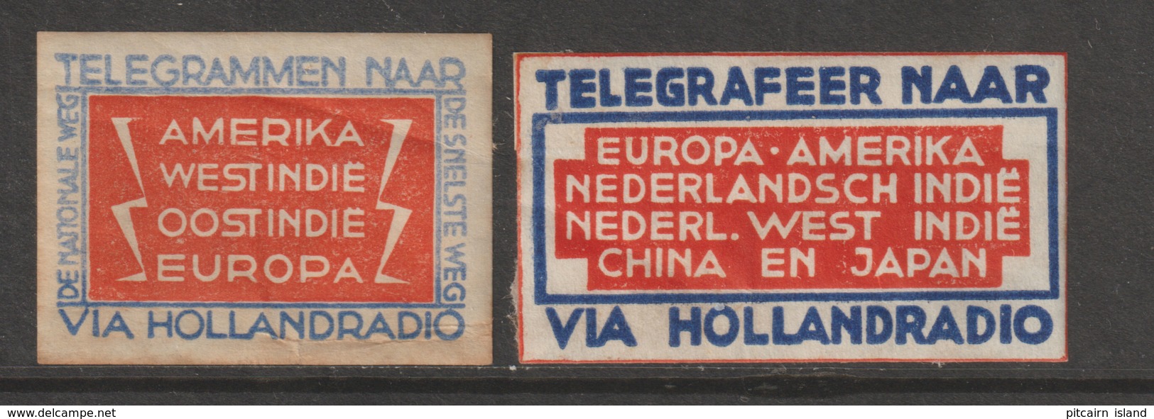 Nederland Telegramzegels HollandRadio - Andere & Zonder Classificatie