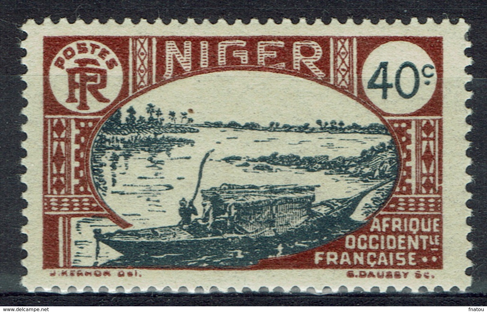 Niger, Le Fleuve Niger, 40c., 1926, MH VF - Unused Stamps