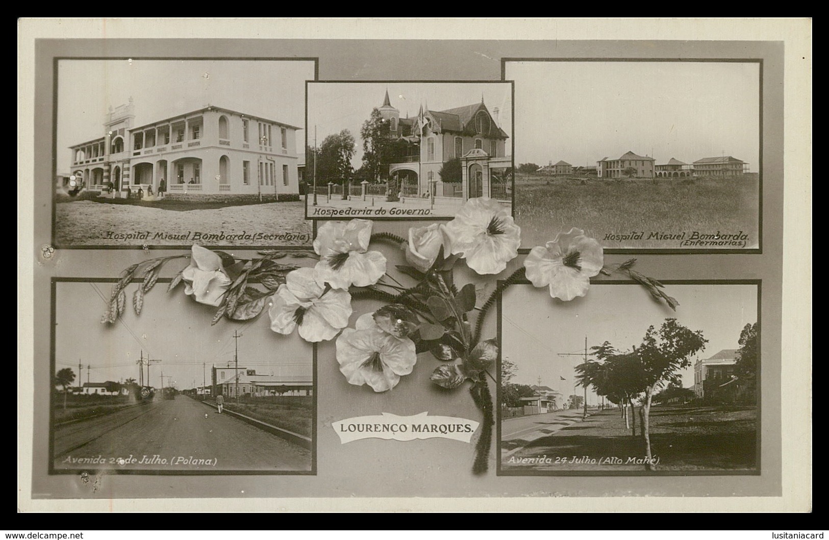 LOURENÇO MARQUES- HOSPITAIS -Hospital Miguel Bombarda E Avª 24 Julho (Ed. J. Fernandes Moinhos) Carte Postale - Mozambique