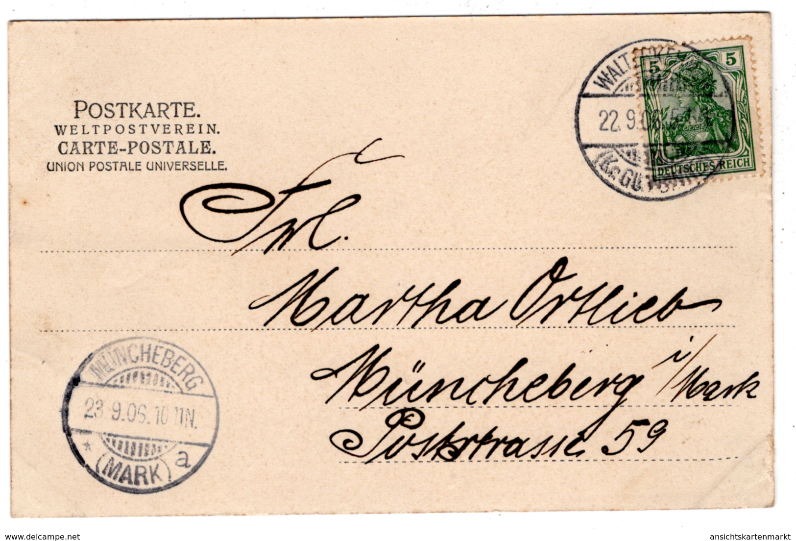 Gruss Aus Walterkehmen, Kreis Gumbinnen, Ostpreußen, Olchowatka, Alte Ansichtskarte 1906 - Russie