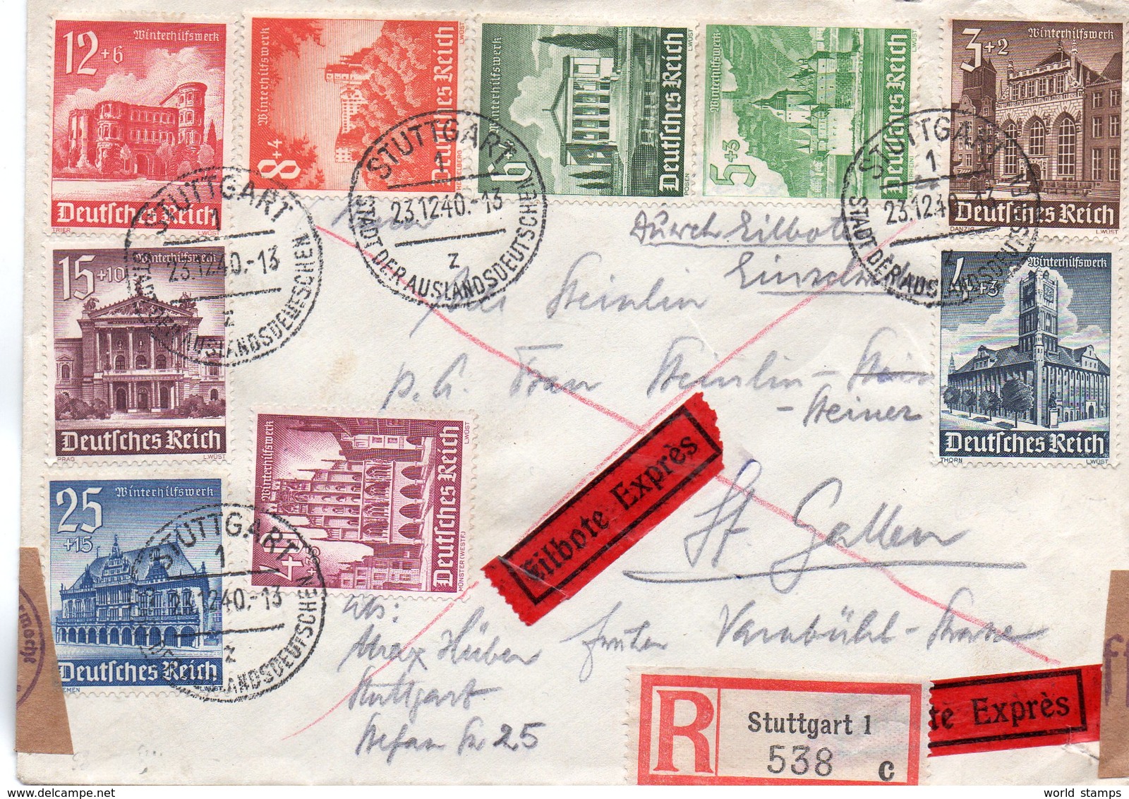 ALLEMAGNE 1940 - Lettres & Documents