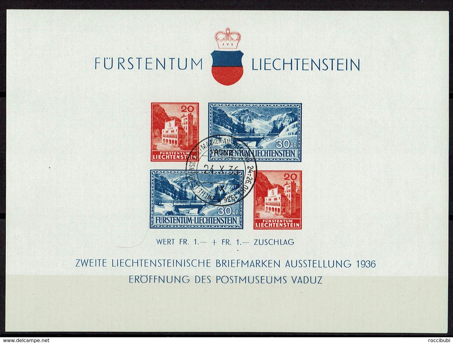 Liechtenstein 1936 # Block 2 O - Blocs & Feuillets