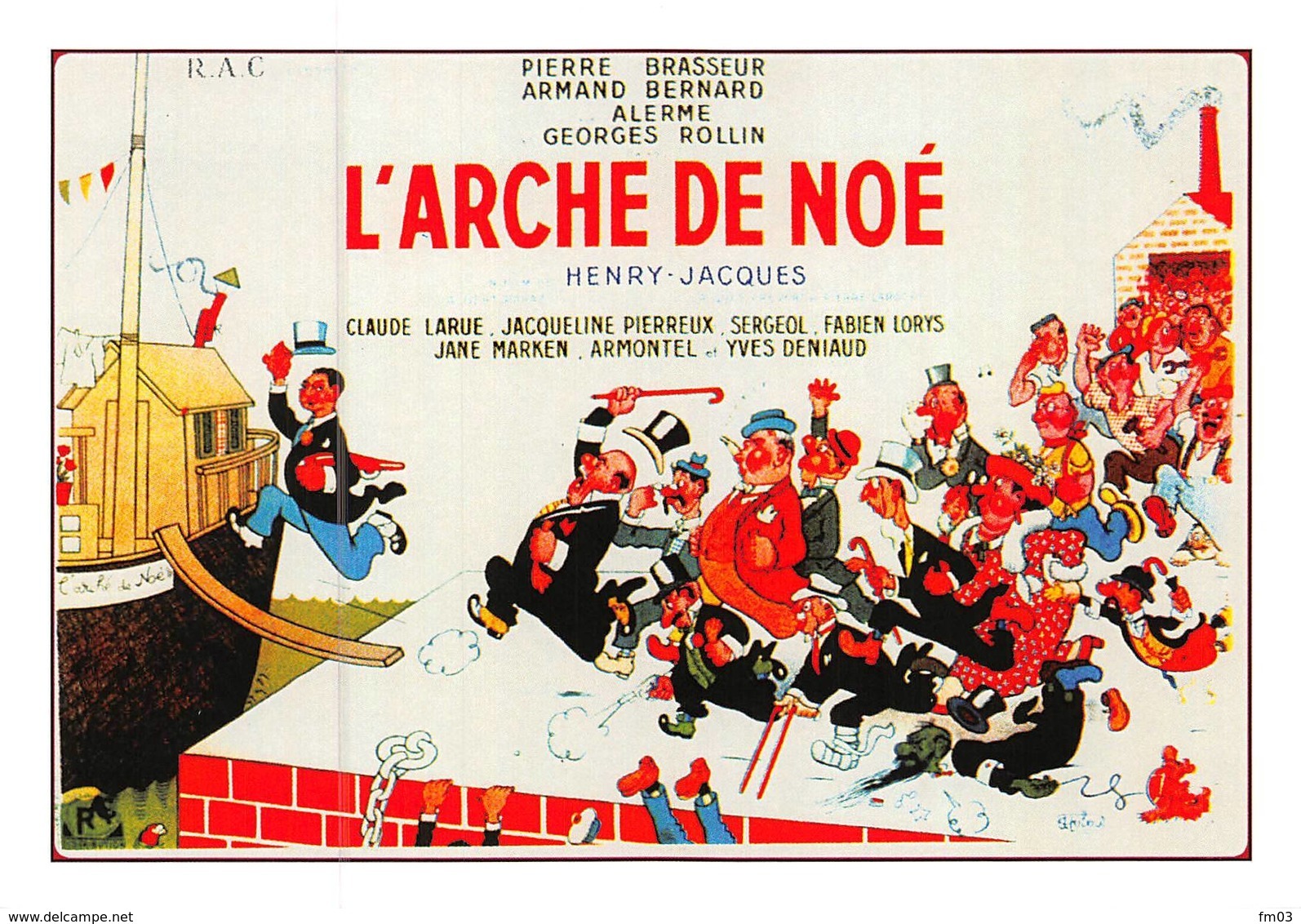 Dubout L'Arche De Noé - Affiches Sur Carte