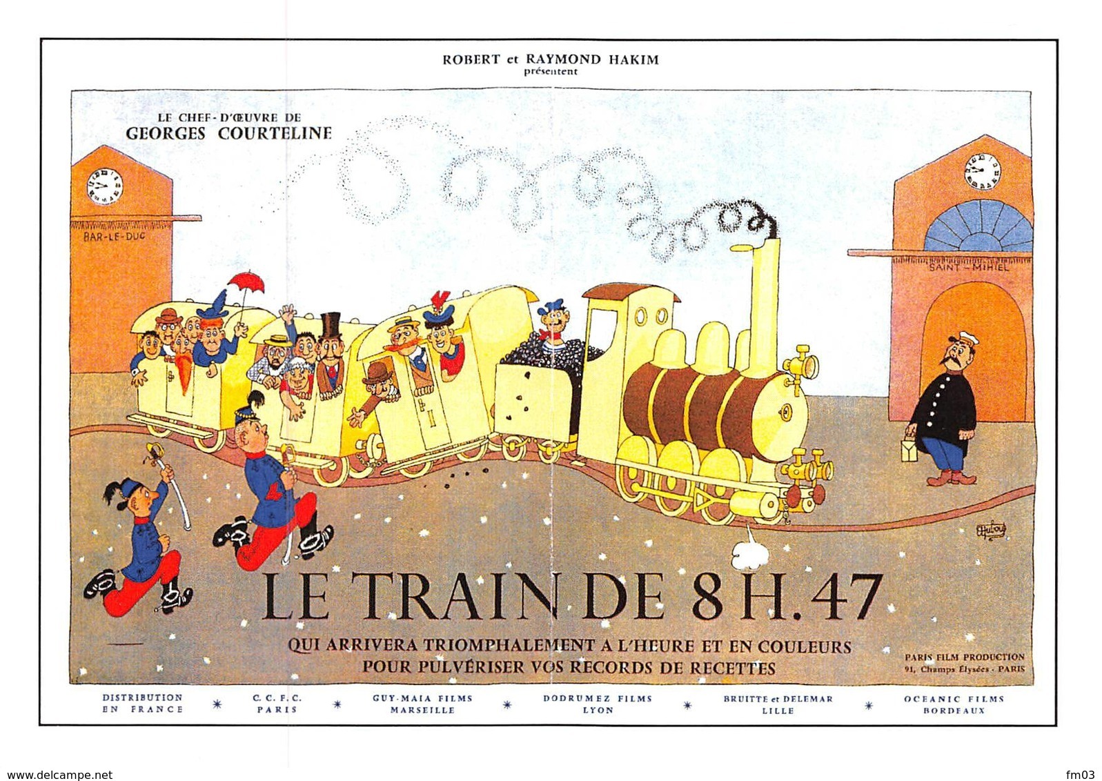 Dubout Le Train De 8h47 - Affiches Sur Carte