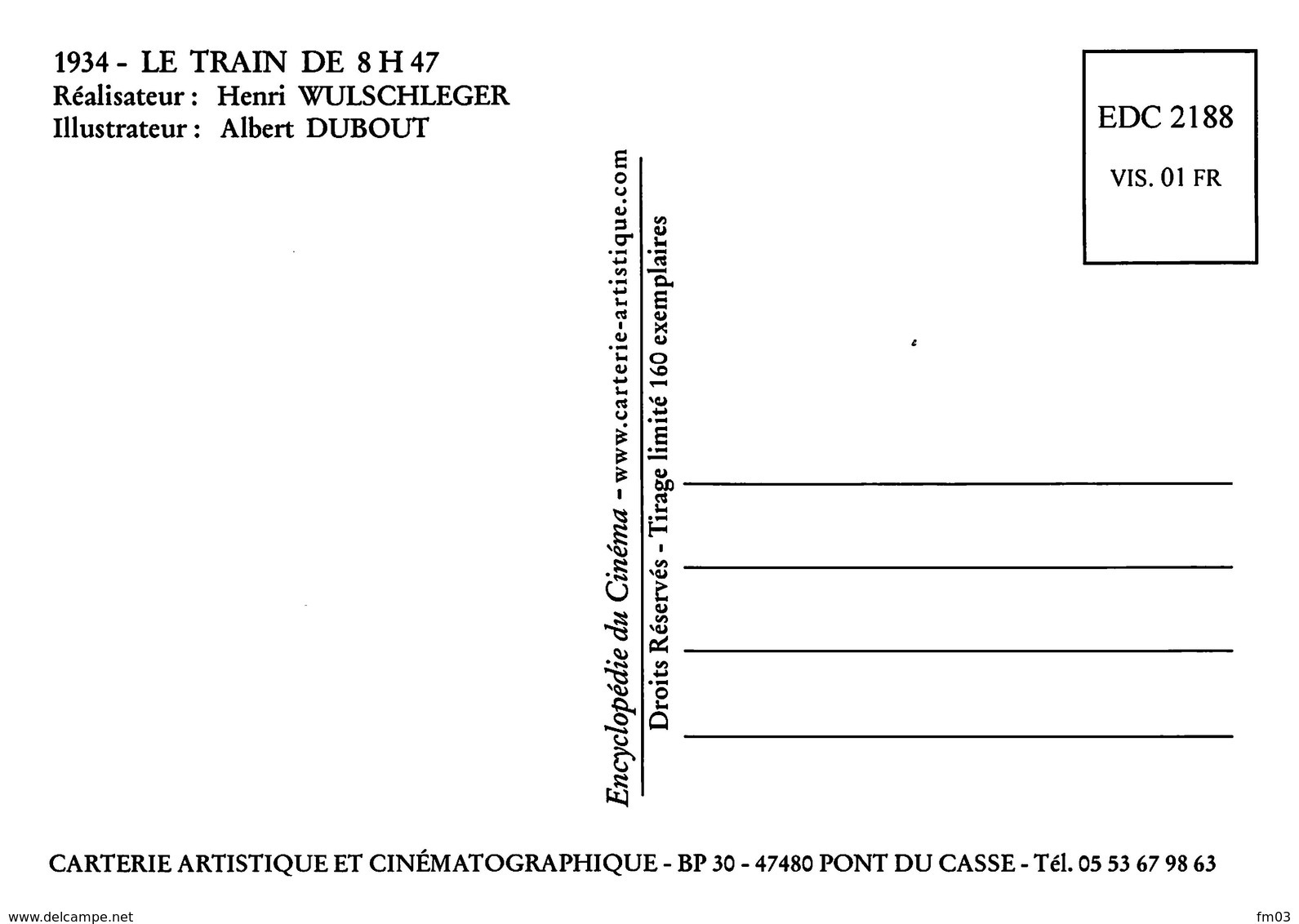 Dubout Le Train De 8h47 - Affiches Sur Carte