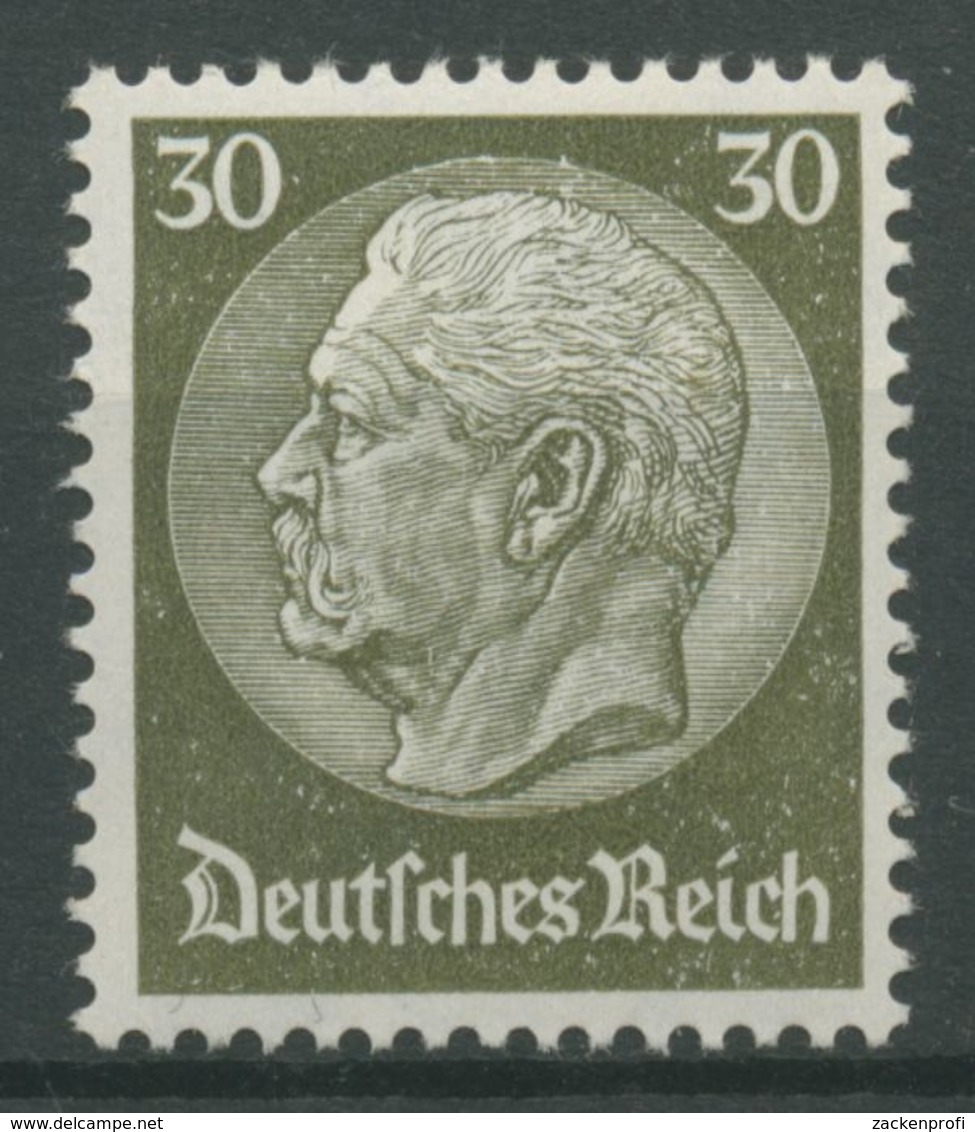 Deutsches Reich 1933 Hindenburg WZ Waffeln 490 Mit Falz - Unused Stamps