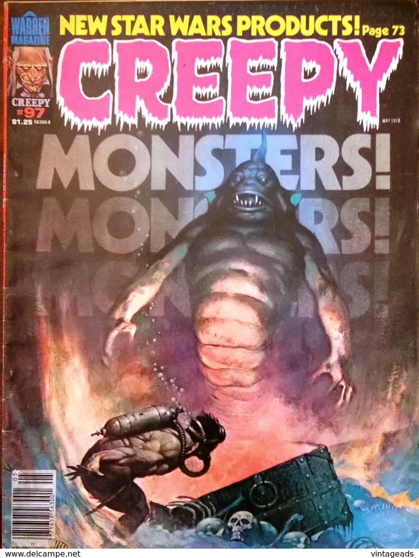 (DIV080) CREEPY #97, James Warren, Cover Frank Frazetta, May 1978 - Altri Editori