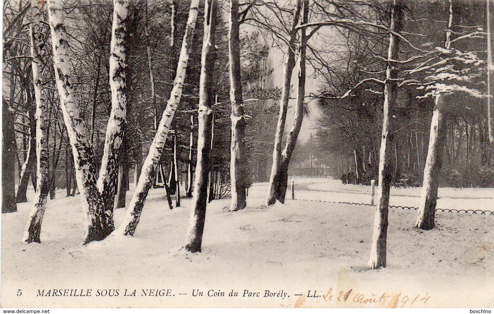 Marseille Sous La Neige - Un Coin Du Parc Borély - Non Classés