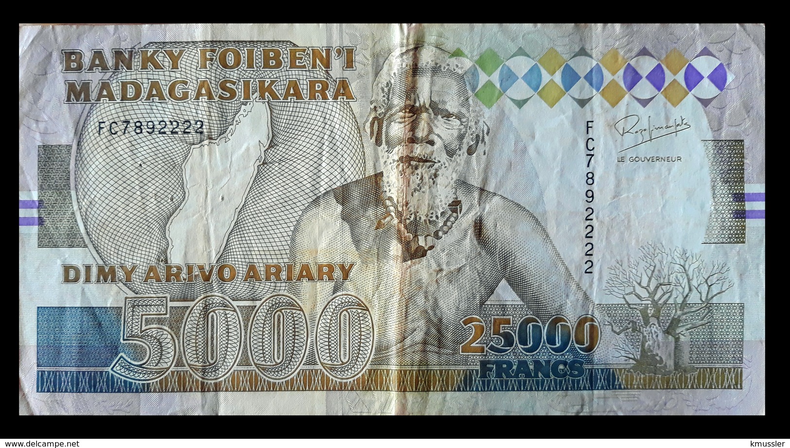 # # # Banknoten Madagaskar (Madagascar) 5.000 Francs # # # - Madagaskar