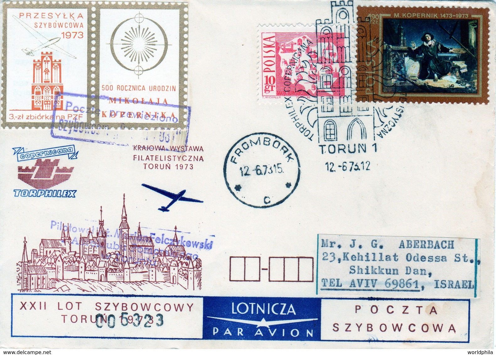 Poland-Israel 1973 Exhibition Cover Nicolaus Copernicus Matematichian & Astronomer III - Astronomy