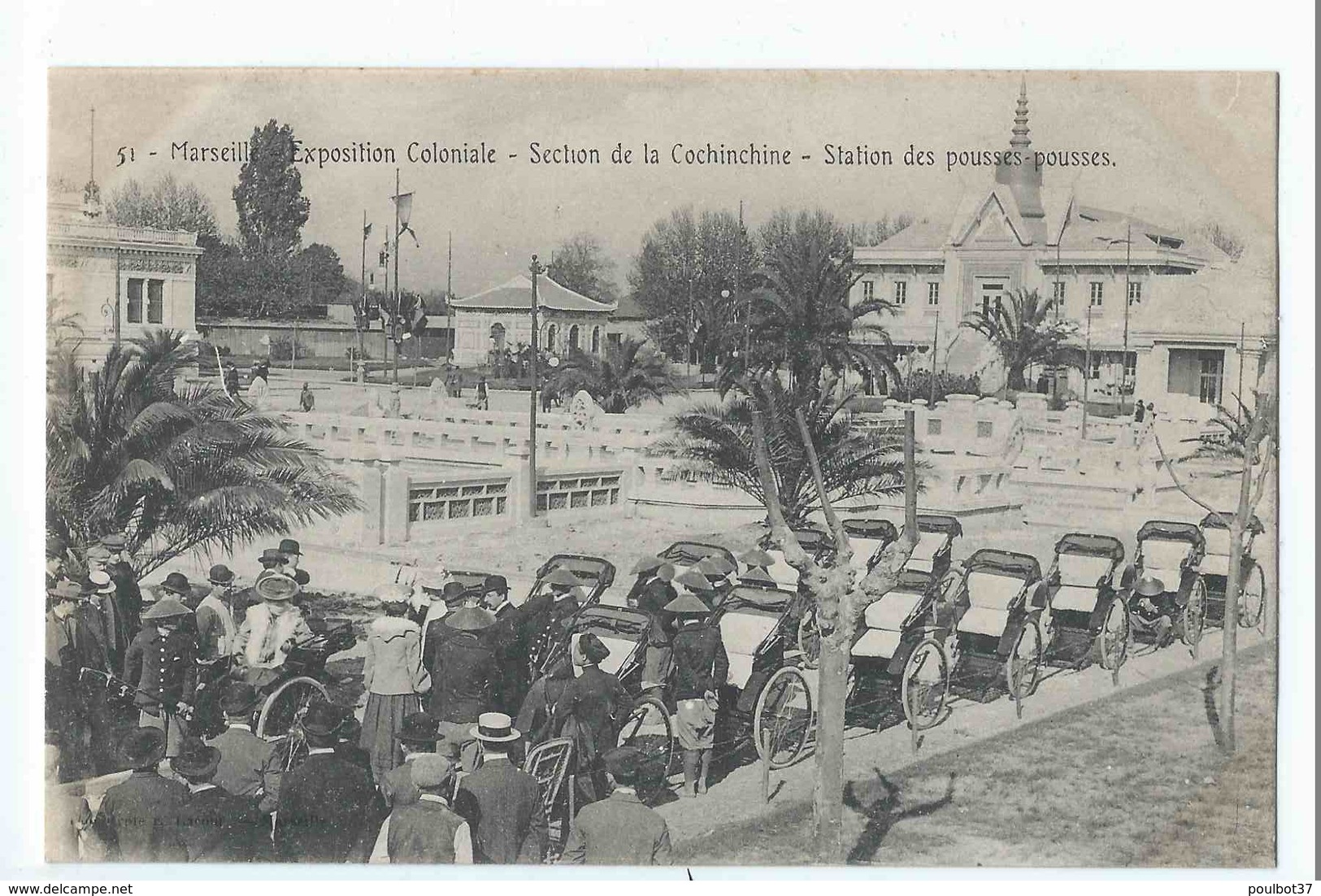 MARSEILLE : exposition coloniale 1906 - superbe lot 72 cartes dont ballon captif, Laos, Tunisie, Cochinchine. Tous scans