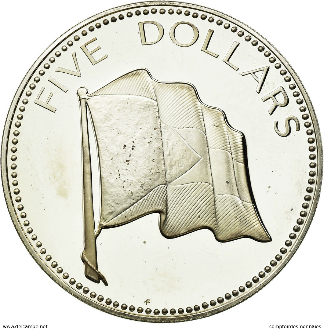 Monnaie, Bahamas, Elizabeth II, 5 Dollars, 1975, Franklin Mint, U.S.A., SUP+ - Bahama's