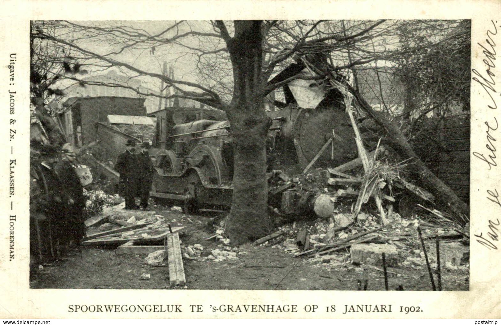 OUDE TRAM - 's Gravenhage - Spoorwegongeluk 18 Januari 1902 - Trenes