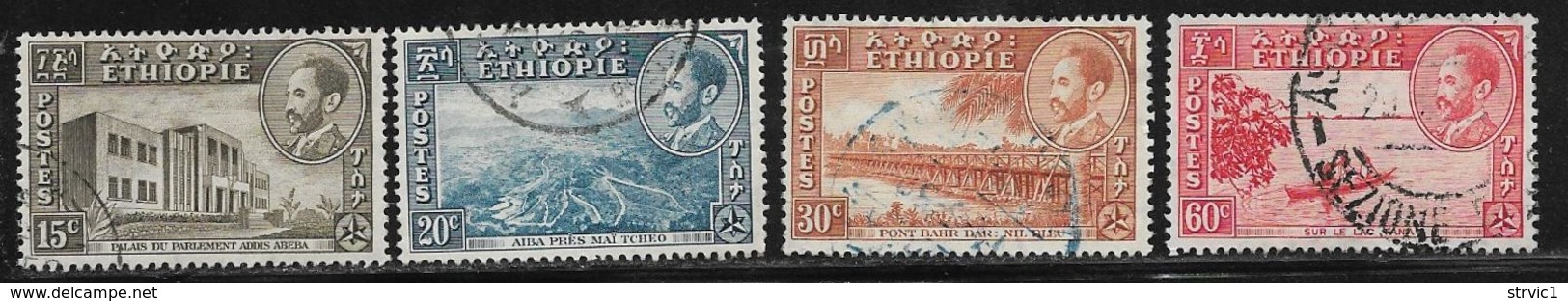 Ethiopia Scott # 290A-292A Used Various Subjects, 1947-53 - Ethiopia