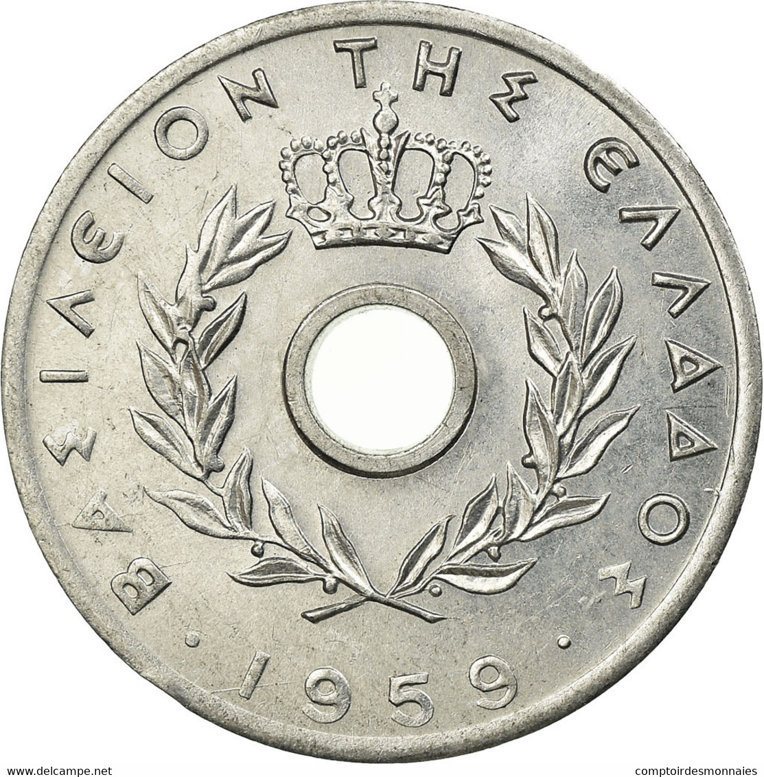 Monnaie, Grèce, 10 Lepta, 1959, SUP, Aluminium, KM:78 - Grecia