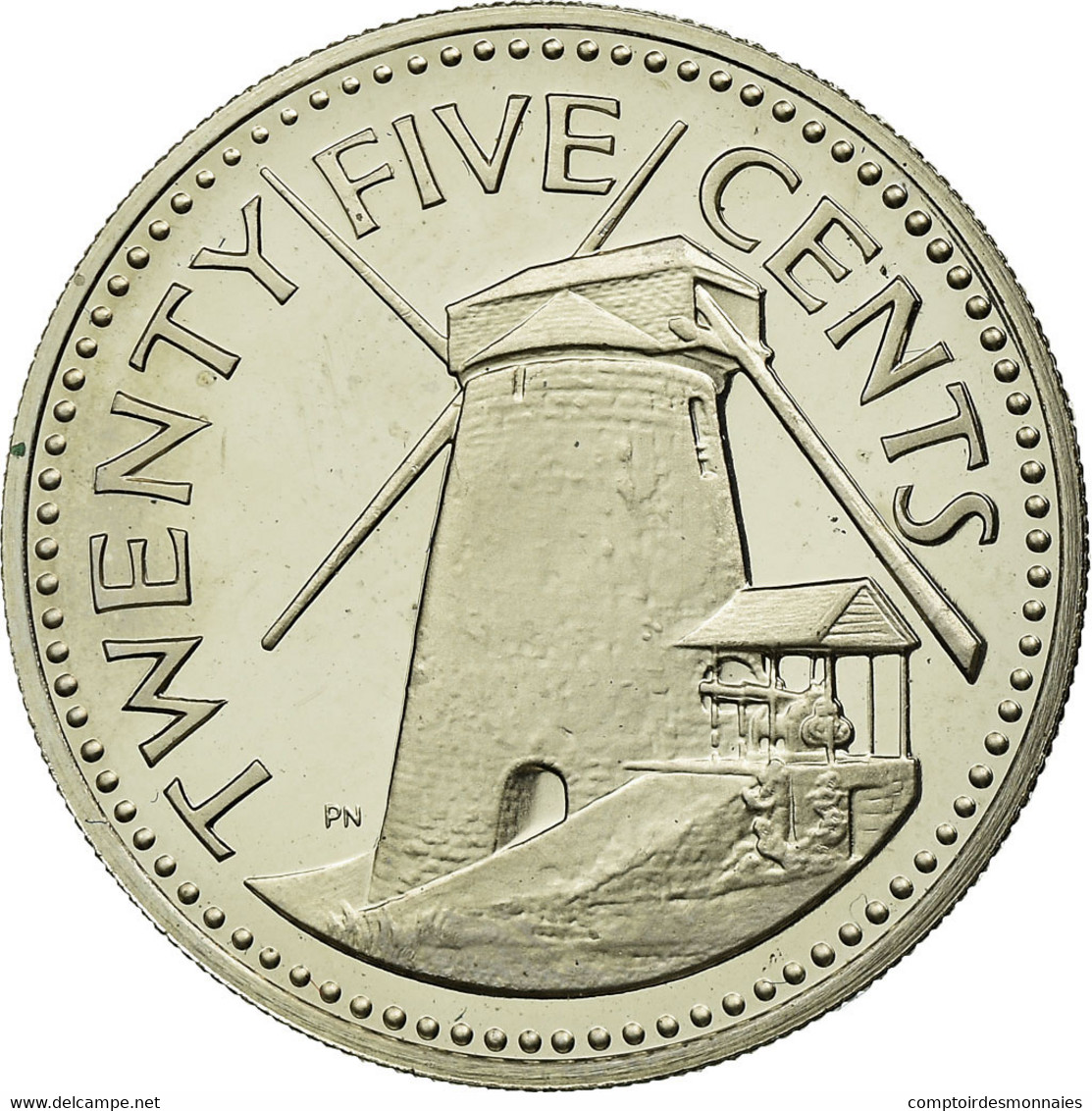 Monnaie, Barbados, 25 Cents, 1973, Franklin Mint, SUP+, Copper-nickel, KM:13 - Barbados (Barbuda)