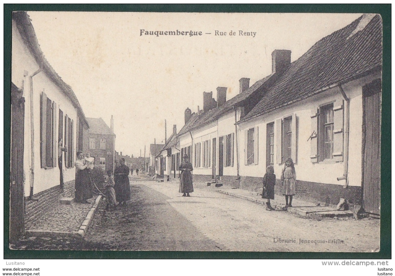 CPA FAUQUEMBERGUE - RUE DE RENTY - FRANCE ( 2 SCANS ) - Fauquembergues