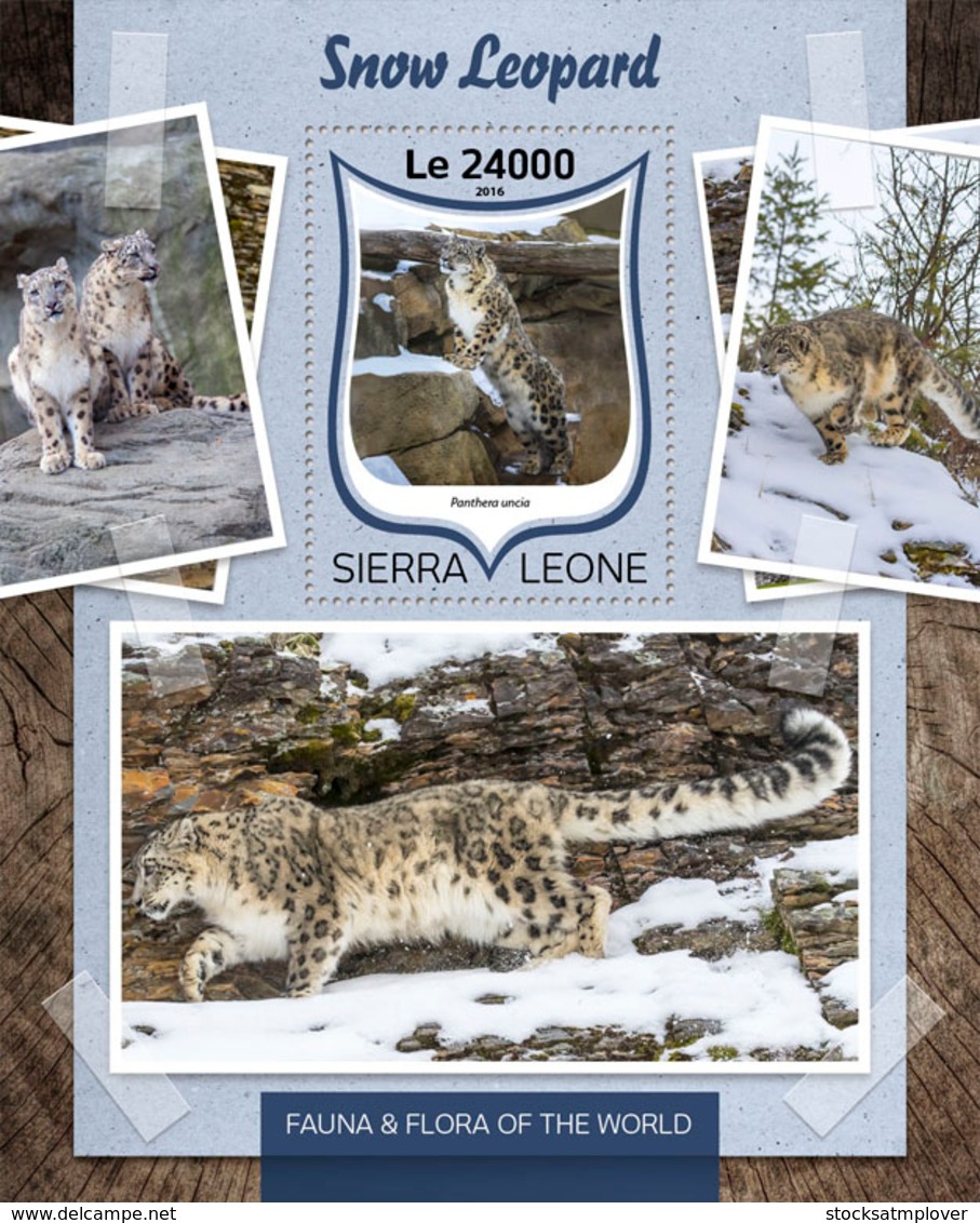 Sierra Leone 2016 Fauna  Snow Leopard - Sierra Leone (1961-...)