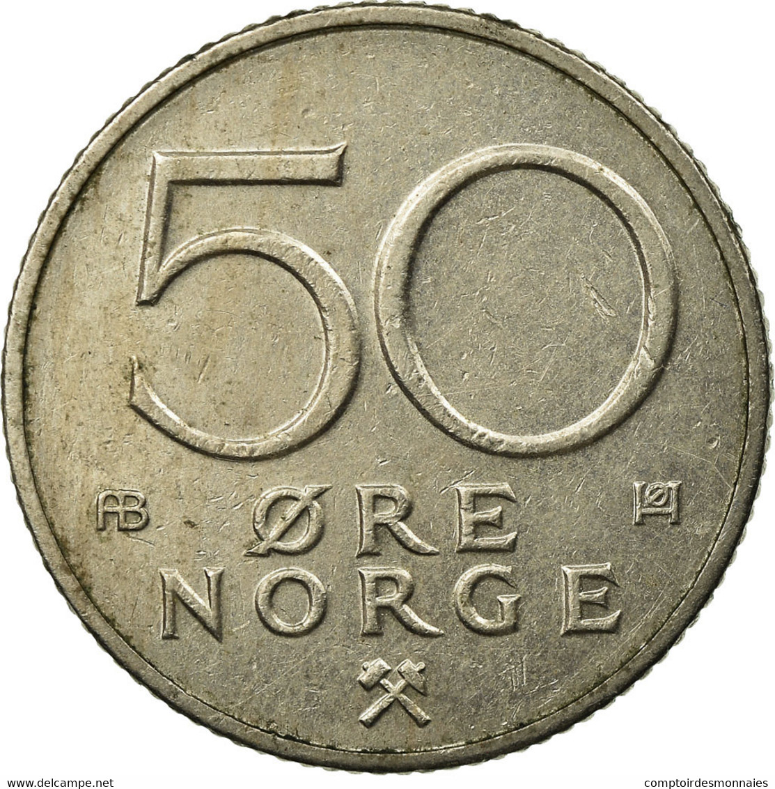 Monnaie, Norvège, Olav V, 50 Öre, 1978, TB, Copper-nickel, KM:418 - Norvège