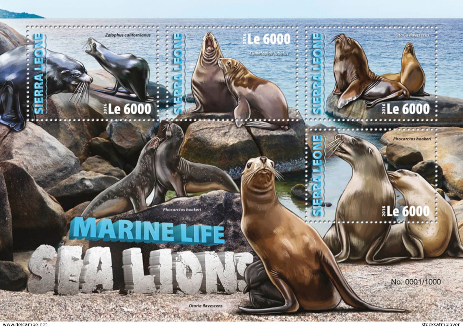 Sierra Leone 2016 Fauna  Sea Lions - Sierra Leone (1961-...)