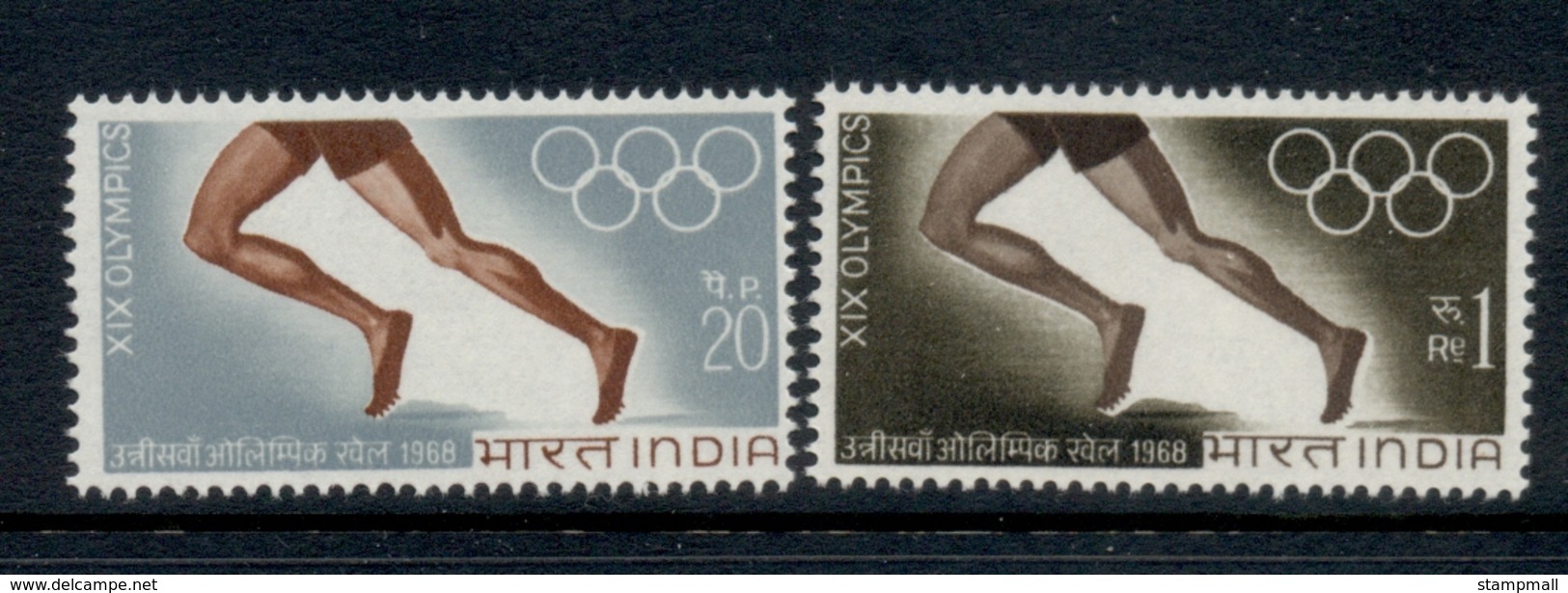 India 1968 Summer Olympics Mexico City MUH - Unused Stamps