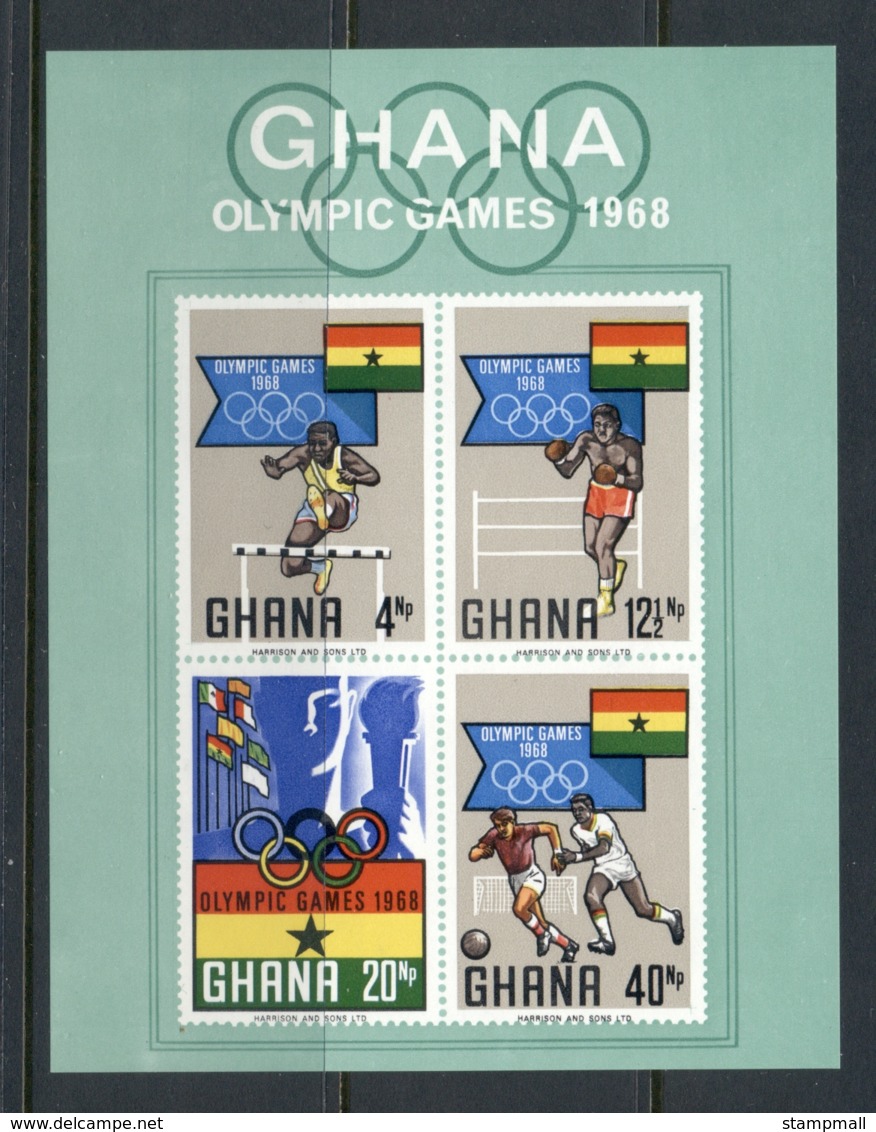 Ghana 1968 Summer Olympics Mexico City MS MUH - Ghana (1957-...)