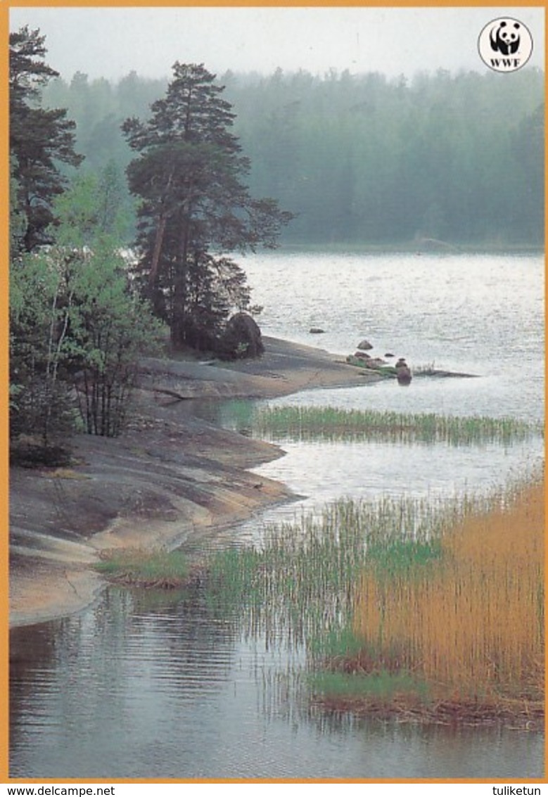 Summer Lake Scene - Landscape - WWF Panda Logo - Tobacco