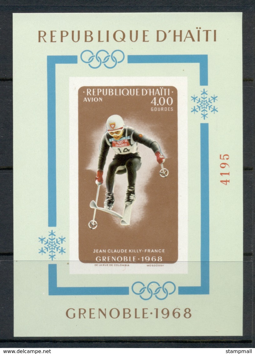 Haiti 1968 Winter Olympics Grenoble MS IMPERF MUH - Haiti
