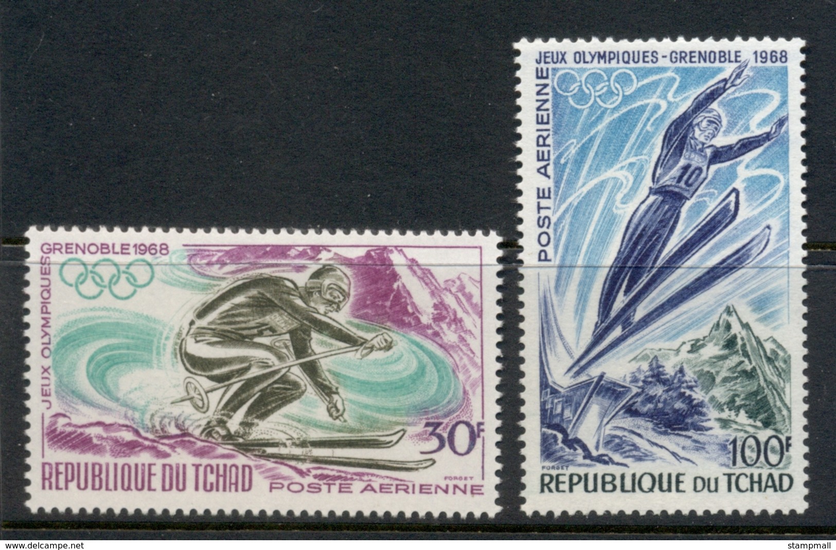 Chad 1968 Winter Olympics Grenoble MUH - Tchad (1960-...)