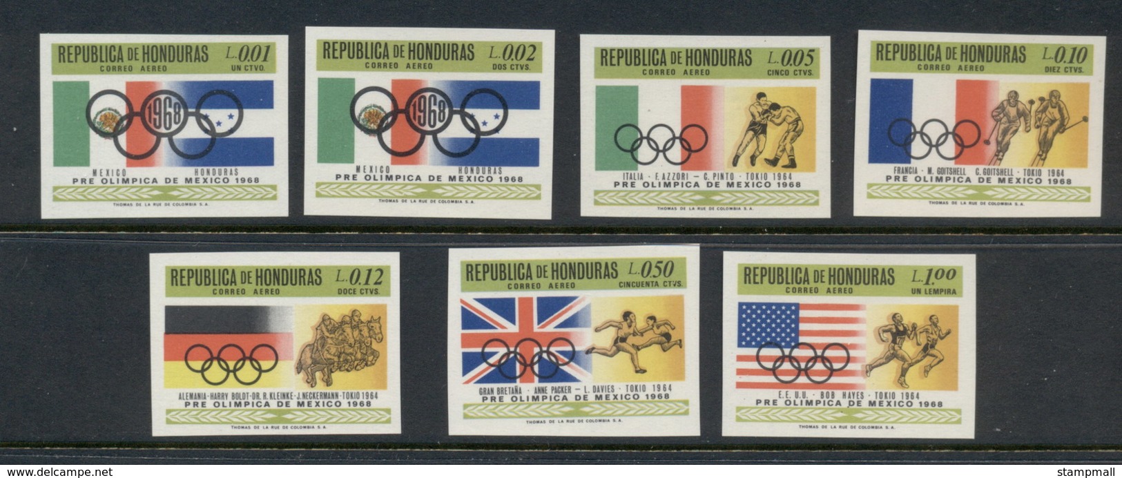 Honduras 1968 Summer Olympics Mexico City IMPERF MUH - Honduras