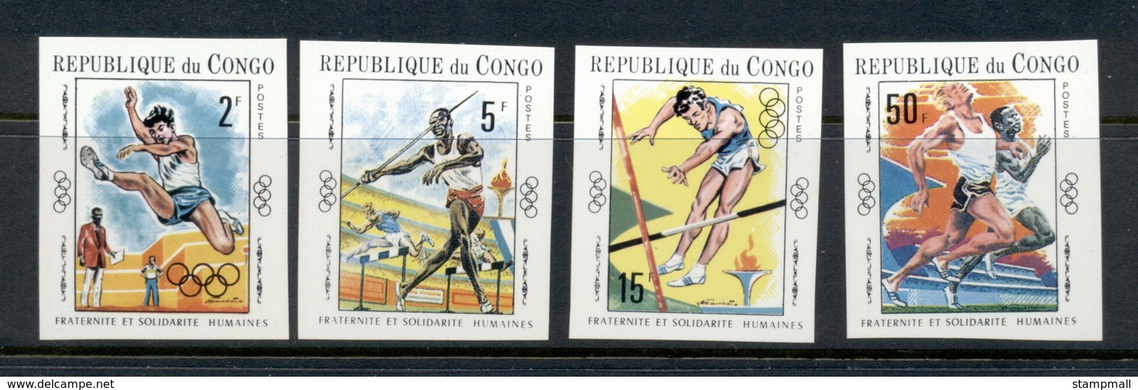 Congo PR 1970 Summer Olympics Mexico City IMPERF MUH - Mint/hinged