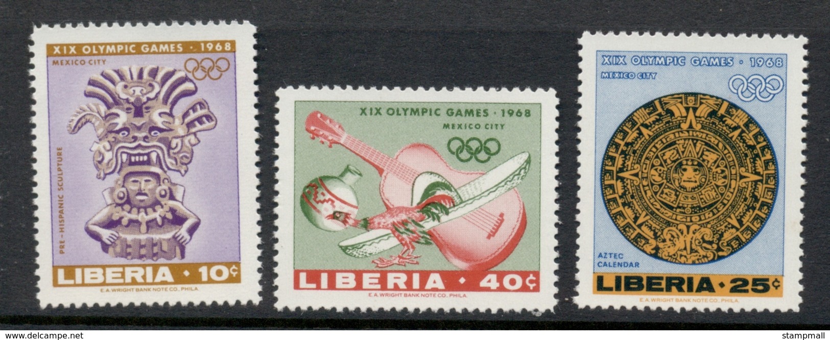 Liberia 1967 Summer Olympics Mexico City MUH - Liberia